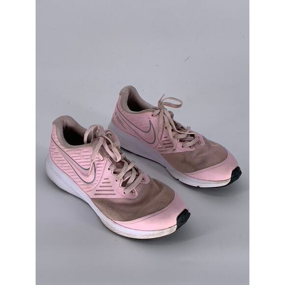 NIKE Girls' Light Pink Star Runner Mesh Active Sneakers SZ 6.5Y - Picture 2 of 13